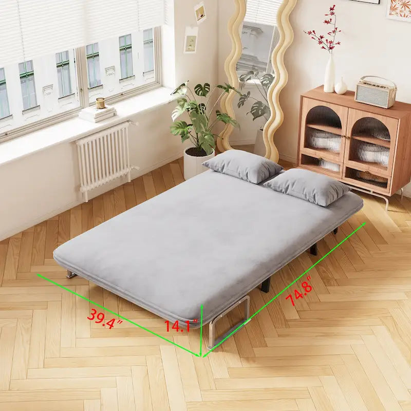 Convertible Tri-Fold Sofa Bed