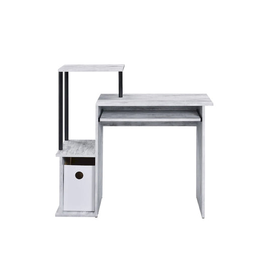 37 Antiqued White Computer Desk