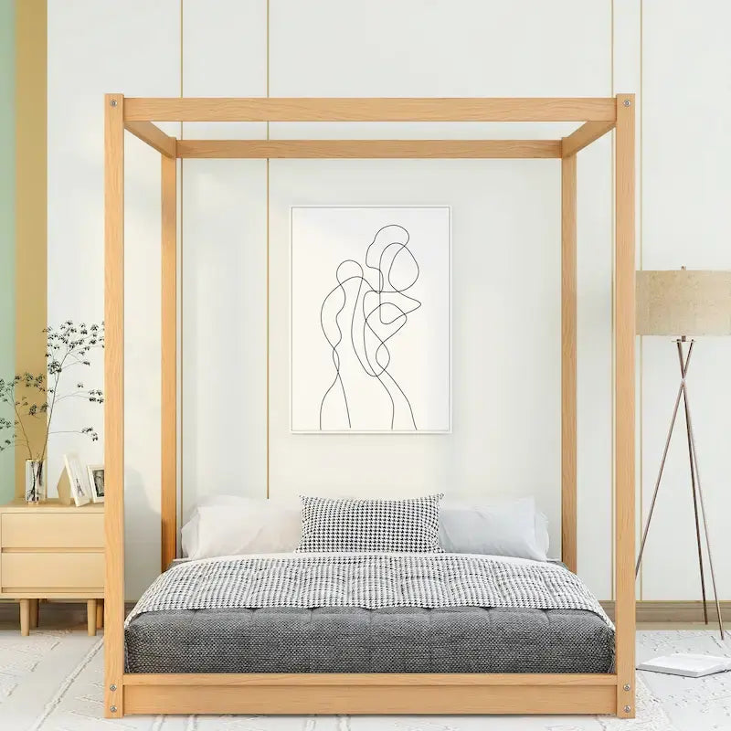 Canopy Platform Bed with Support Legs