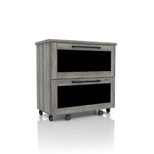 Brett Rustic Grey Oak 2-Drawer File Cabinet by Furniture of America