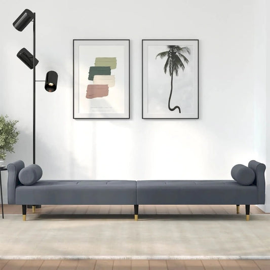 vidaXL Sofa Bed Loveseat Convertible Sofa Bed with Cushions for Studio Velvet - 85 x 35 x 27.6