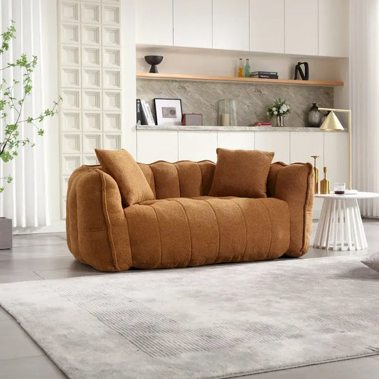 Roomfitters Soft Beanbag Chair with High Resilience Foam Core Comfortable Square Recliner Sofa for Gaming, Watching TV