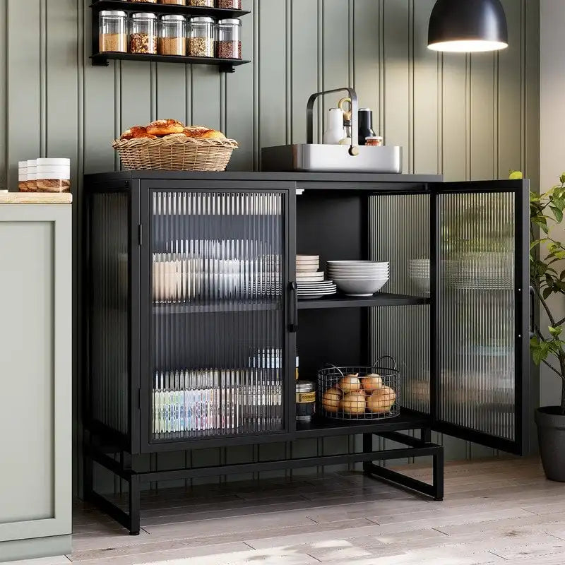 Glass side cabinet