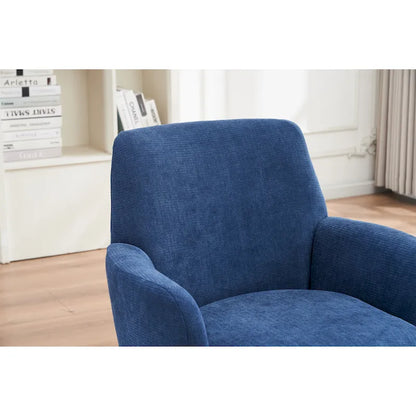 29.3 Upholstered Swivel Barrel Chair with Stainless Steel Base