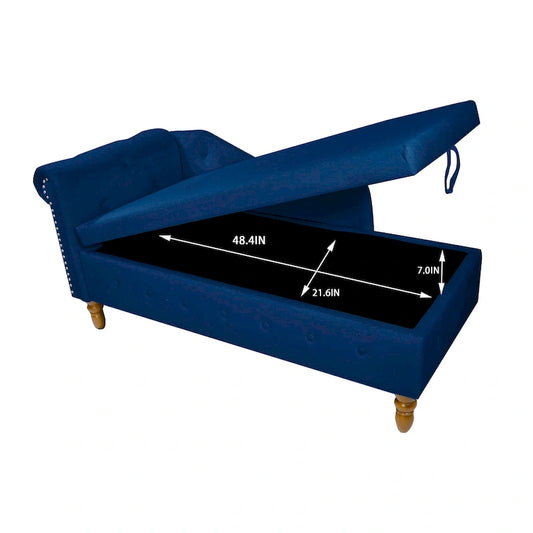 Velvet Chaise Lounge Indoor with Pillow
