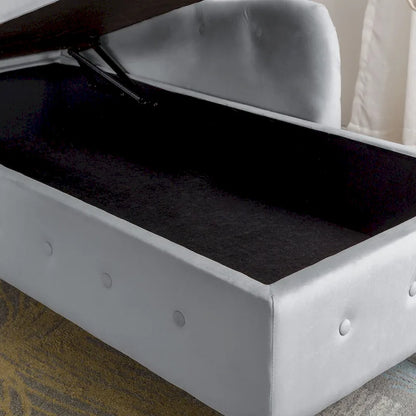 Velvet Chaise Lounge Indoor with Pillow