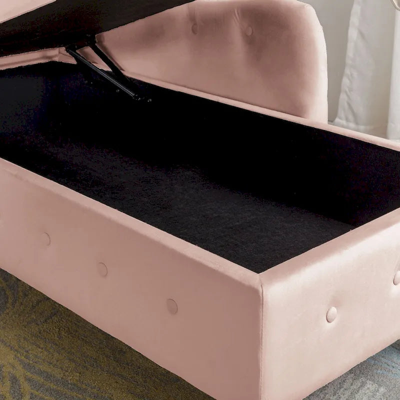 Velvet Chaise Lounge Indoor with Pillow