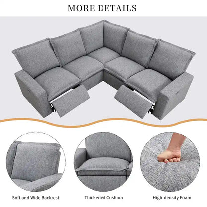Power Recliner Chair Home Theater Seating Soft Chair with USB Port for Living Room, Bedroom, Theater room, Beige