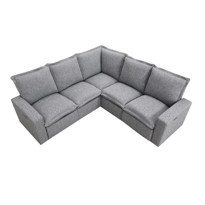 Power Recliner Chair Home Theater Seating Soft Chair with USB Port for Living Room, Bedroom, Theater room, Beige
