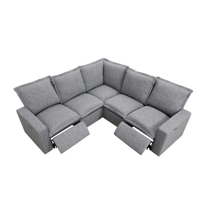 Power Recliner Chair Home Theater Seating Soft Chair with USB Port for Living Room, Bedroom, Theater room, Beige