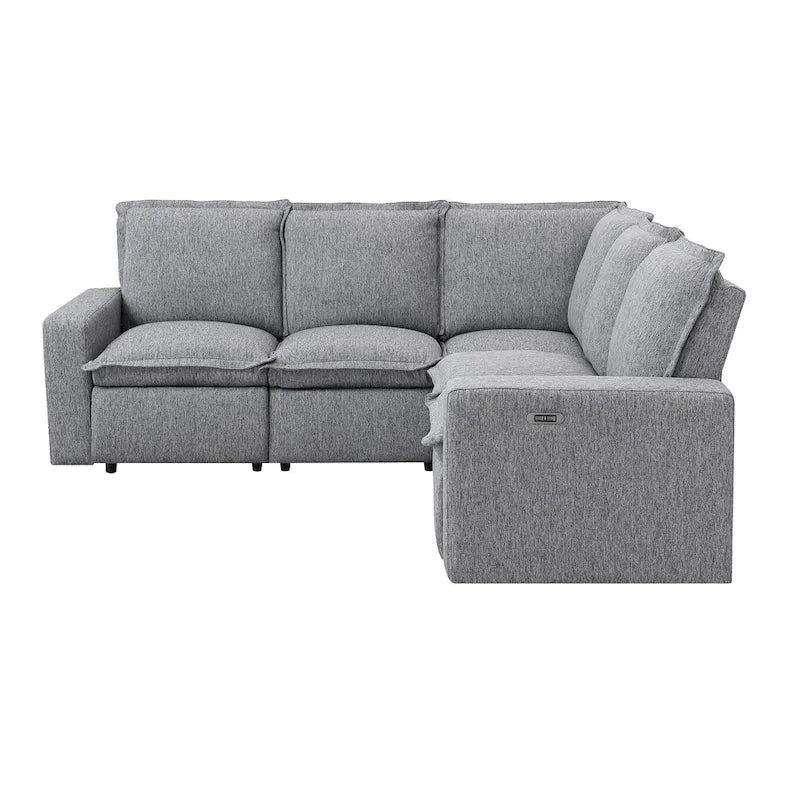 Power Recliner Chair Home Theater Seating Soft Chair with USB Port for Living Room, Bedroom, Theater room, Beige