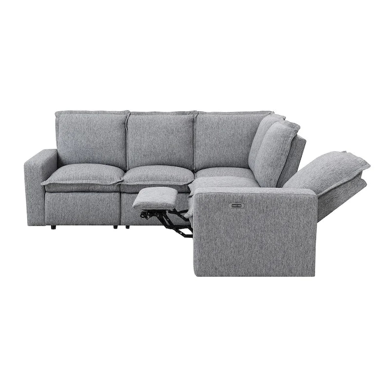 Power Recliner Chair Home Theater Seating Soft Chair with USB Port for Living Room, Bedroom, Theater room, Beige