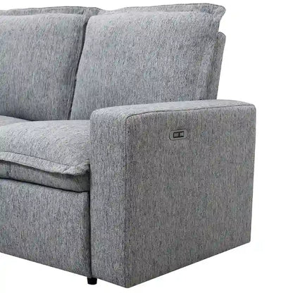 Power Recliner Chair Home Theater Seating Soft Chair with USB Port for Living Room, Bedroom, Theater room, Beige
