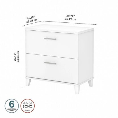 Bush Furniture Somerset 2 Drawer Lateral File Cabinet with Storage