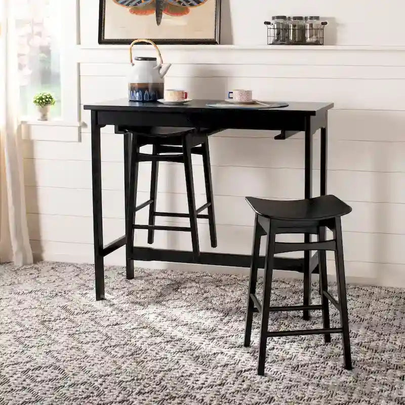 SAFAVIEH Neoma 3 Piece Pub Set - White Oak - 42.1 x 17.7 x 36.2 - 42Wx18Dx36H