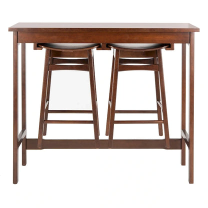 SAFAVIEH Neoma 3 Piece Pub Set - White Oak - 42.1 x 17.7 x 36.2 - 42Wx18Dx36H
