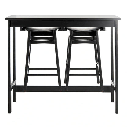 SAFAVIEH Neoma 3 Piece Pub Set - White Oak - 42.1 x 17.7 x 36.2 - 42Wx18Dx36H