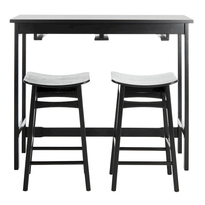 SAFAVIEH Neoma 3 Piece Pub Set - White Oak - 42.1 x 17.7 x 36.2 - 42Wx18Dx36H