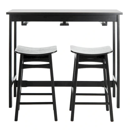 SAFAVIEH Neoma 3 Piece Pub Set - White Oak - 42.1 x 17.7 x 36.2 - 42Wx18Dx36H