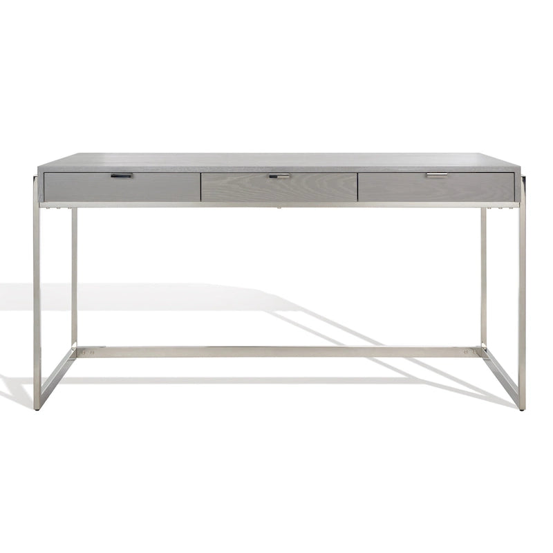 SAFAVIEH Couture Radunka 3-Drawer Smoked Eucalyptus Writing Desk