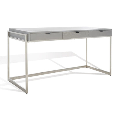 SAFAVIEH Couture Radunka 3-Drawer Smoked Eucalyptus Writing Desk