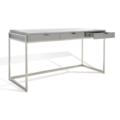 SAFAVIEH Couture Radunka 3-Drawer Smoked Eucalyptus Writing Desk