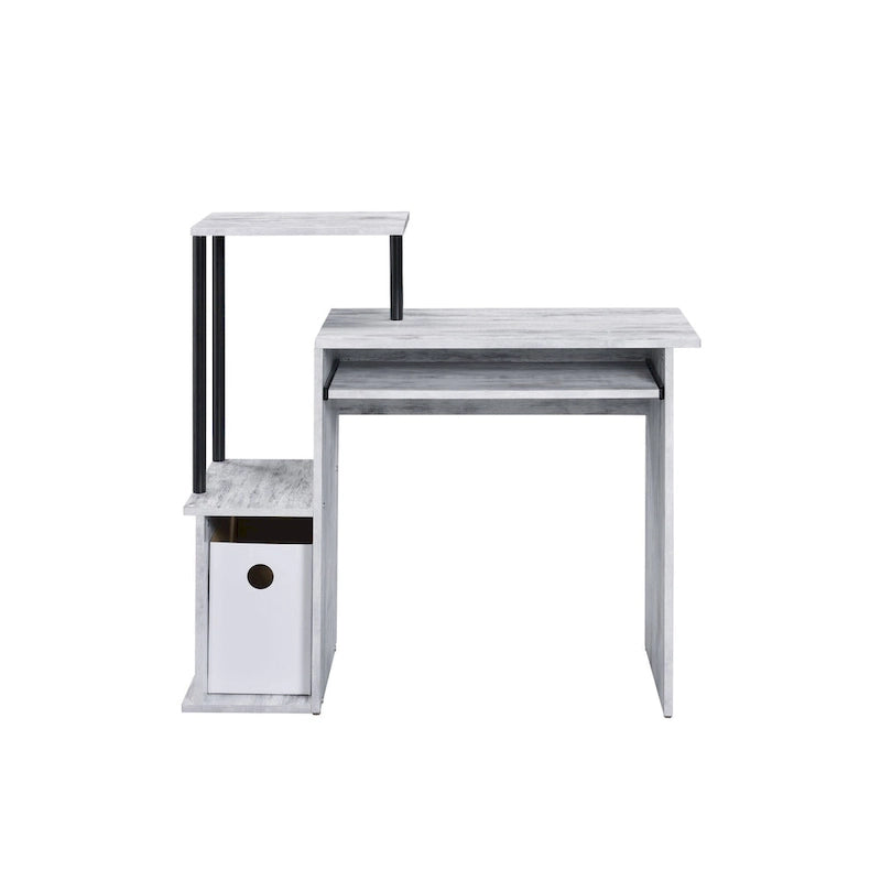 37 Antiqued White Computer Desk