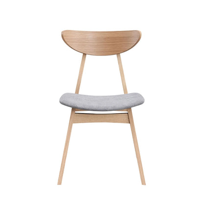 Modern 2-Piece Wooden Dining Chair Set, Wooden Frame with Backrest and Cushioned Seat, Suitable for Dining Room and Living Room