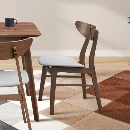 Modern 2-Piece Wooden Dining Chair Set, Wooden Frame with Backrest and Cushioned Seat, Suitable for Dining Room and Living Room