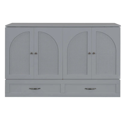 Queen Size Murphy Bed with Large Drawers