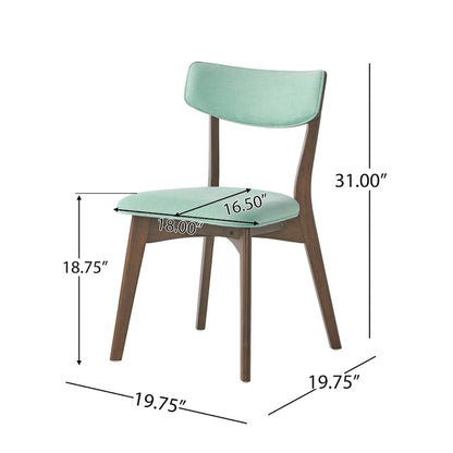 Chazz Mid-Century Modern Upholstered Rubberwood Dining Chairs (Set of 4) by Christopher Knight Home