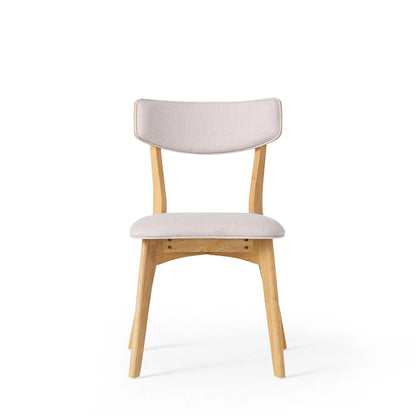 Chazz Mid-Century Modern Upholstered Rubberwood Dining Chairs (Set of 4) by Christopher Knight Home