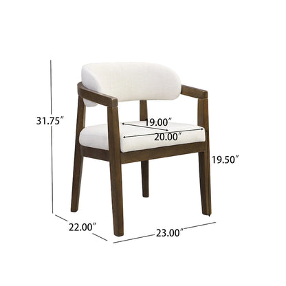 Christopher Knight Home - Carter Modern Dining Armchair Set of 2 with Upholstered Seating and Solid Wood Frame