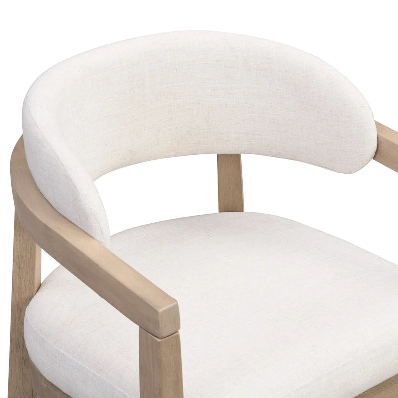 Christopher Knight Home - Carter Modern Dining Armchair Set of 2 with Upholstered Seating and Solid Wood Frame
