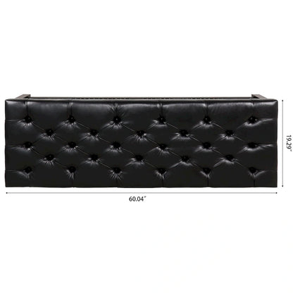 Christopher Knight Home - Florian Tufted Upholstered End of Bed Bench with Nailhead Trim and Shelf