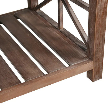GDFStudio - Nathaniel Rustic Wood Coffee Table with Spacious Storage - 47.24 W x 23.62 D x 19.68 H