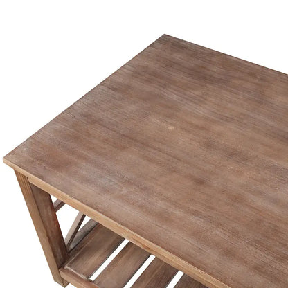 GDFStudio - Nathaniel Rustic Wood Coffee Table with Spacious Storage - 47.24 W x 23.62 D x 19.68 H