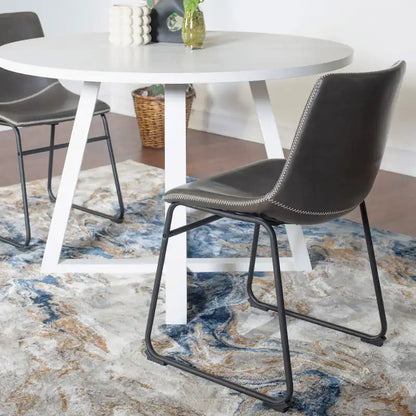 Compact Dining Table and Chair Set Conversation Dining Table and Chair Sets with Metal Chairs Legs for Office Living Room