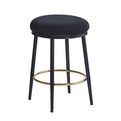 Roomfitters Modern Counter Stools, Set of 2 Bar Height Chairs with Iron Frame, Cushioned Seat and Footrest
