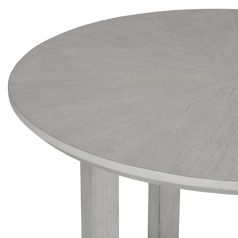 5-Piece Round Dining Table Set Vintage Wood Dining Table and Chair Set with Radial Wood Grain Top for Dining Room Kitchen