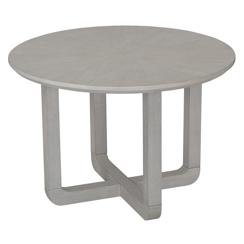5-Piece Round Dining Table Set Vintage Wood Dining Table and Chair Set with Radial Wood Grain Top for Dining Room Kitchen