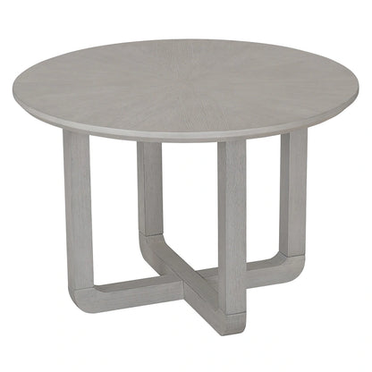 5-Piece Round Dining Table Set Vintage Wood Dining Table and Chair Set with Radial Wood Grain Top for Dining Room Kitchen
