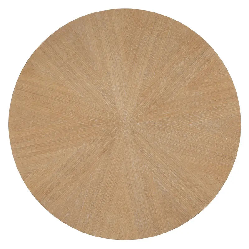 5-Piece Round Dining Table Set Vintage Wood Dining Table and Chair Set with Radial Wood Grain Top for Dining Room Kitchen