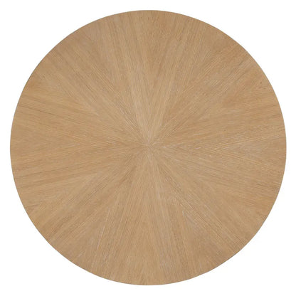 5-Piece Round Dining Table Set Vintage Wood Dining Table and Chair Set with Radial Wood Grain Top for Dining Room Kitchen