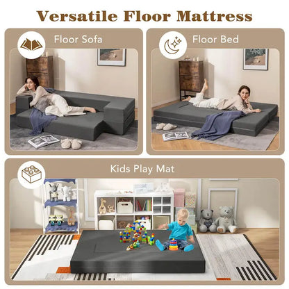 Costway 8-Inch Folding Sofa Bed with High-density Foam & Washable