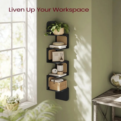 5-Tier Corner Shelf - 7.9D x 7.9W x 49.6H