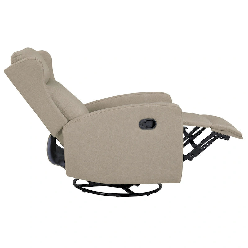 Rocking Swivel Recliner Chair for Living Room, 360 Degree Swivel, Adjustable Modern Reclining Chair with Lumbar Support