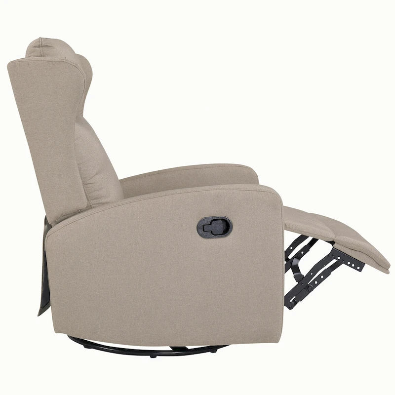 Rocking Swivel Recliner Chair for Living Room, 360 Degree Swivel, Adjustable Modern Reclining Chair with Lumbar Support