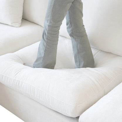 Modular Sectional Sofa Cloud Couch, 119.29 Oversized U Shaped Couch with Chaise Ottomans for Living Room