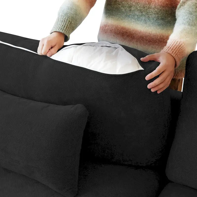 Modular Sectional Sofa Cloud Couch, 119.29 Oversized U Shaped Couch with Chaise Ottomans for Living Room